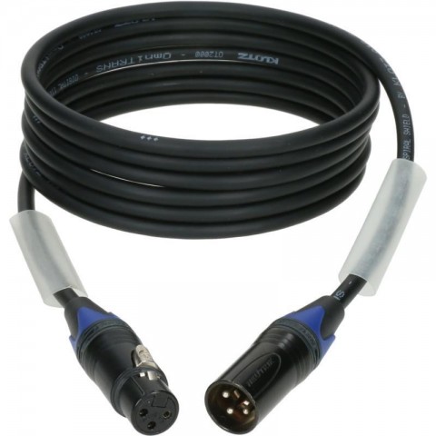 Klotz OT2000 ultra flexibilis AES és DMX kábel XLR 3p mama/papa fekete Neutrik csatlakozó - 2m