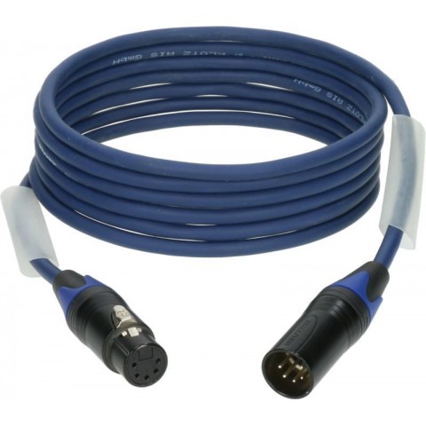 Klotz OT206YB dupla árnyékolt DMX kábel XLR 5p mama/papa fekete (3 pin bekötve) Neutrik - 1,5m