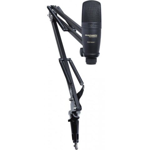 Marantz Pro mikrofon, USB, broadcast állvány, kábel