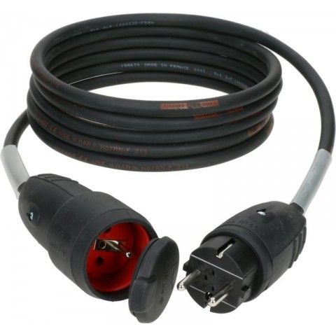 Klotz TITANEX H07RN-F tábkábel 3G 1,5 mm² Schuko papa/mama (FR és BE) - tömör gumi - 2m