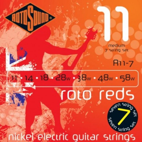 Rotosound Nickel 7 húros elektromos gitár húrkészlet medium 11 14 18 28 38 48 58