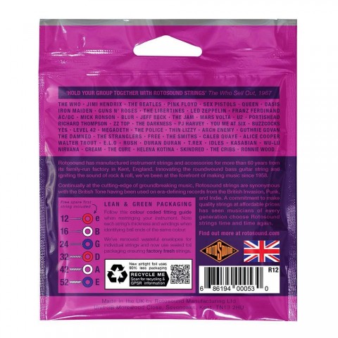 Rotosound Nikkel elektromos gitár húrkészlet medium heavy 12 16 24 32 42 52