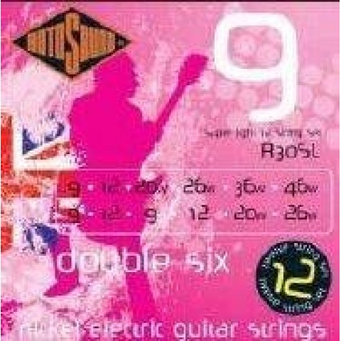 Rotosound Nikkel 12 húros elektromos gitár húrkészlet 9 double six