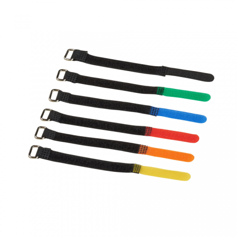 RockBoard Extra Small Kábelkötözők Fekete 10 db Tépőzáras Újrafelhasználható