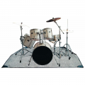 RockBag Dob szőnyeg, 200x200 cm, csúszásgátló felület, hangelnyelő, szürke