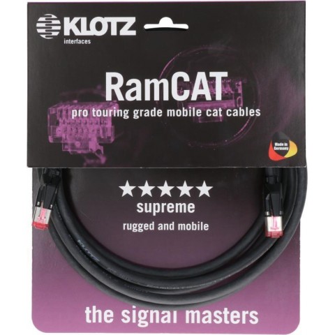 Klotz flexibilis dupla árnyékolt RamCAT hálózati kábel AWG24 CAT5e / RJ45 - RJ45 - 5m