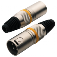 RockCable XLR Dugó Férfi Csatlakozó Fém Sapka Könnyű Összeszerelés