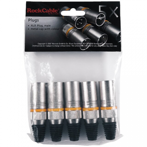 RockCable XLR Dugó Férfi Csatlakozó Fém Sapka Könnyű Összeszerelés