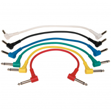 RockCable Patch kábelkészlet derékszögű TS csatlakozók színes 6 db 15 cm