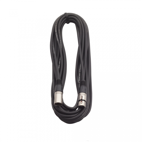 RockCable Mikrofonkábel XLR férfi-női 9m tartós fekete