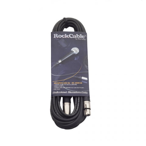 RockCable Mikrofonkábel XLR férfi-női 9m tartós fekete RockCable Mikrofonkábel XLR férfi-női 9m tartós fekete