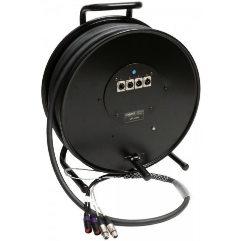 Klotz CAT5e és audió hibrid kábeldob 2 x etherCON + 2 x XLR 3p - 60m