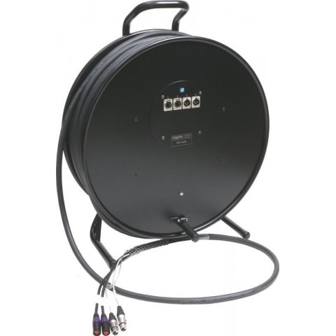 Klotz CAT5e és audió hibrid kábeldob 2 x etherCON + 2 x XLR 3p - 80m