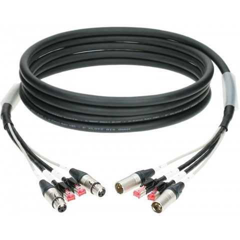 Klotz CAT5e és audió hibrid kábel 2 x RJ45 + 2 x XLR 3p - 20m