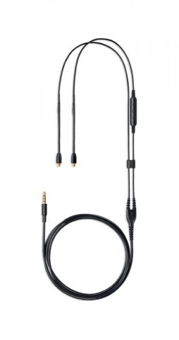 SHURE Cserélhető kábel SE fülhallgatóhoz vezérlő gombok és mikrofon 3,5mm jack fekete