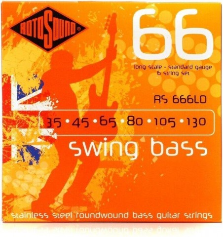 Rotosound Basszusgitár húrkészlet rozsdamentes acél 6 húr 35 45 65 80 105 130
