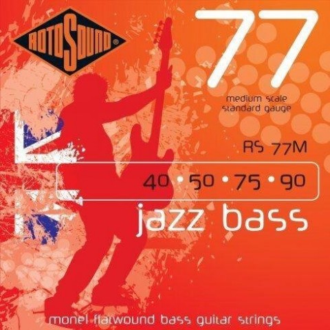 Rotosound Basszusgitár húrkészlet Monel köszörült közepes 40 50 75 90