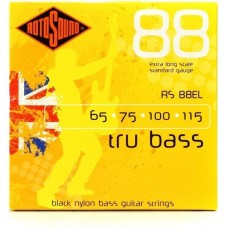 Rotosound Basszusgitár húrkészlet fekete nylon köszörült extra hosszú 65-115