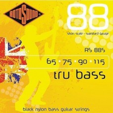 Rotosound Basszusgitár húrkészlet fekete nylon köszörült rövid 65 75 90 115