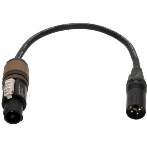 Klotz 2 x 1,5 mm² hangszóró adapter speakON 2p mama - XLR 3p papa - 0,3m