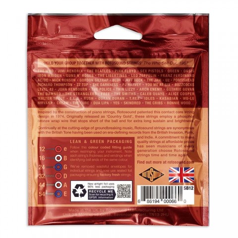 Rotosound Akusztikus gitár húrkészlet PSD foszfor-bronz 12 16 24 32 44 54