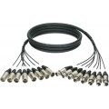 Klotz 8-cs. analóg loom - szimmetrikus 8 x XLR 3p mama - 8 x XLR 3p papa Klotz csatlakozók - 3m