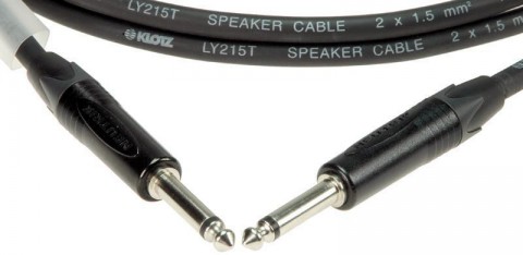 Klotz 2 x 1,5 mm² PVC hangfalkábel Neutrik Jack dugókkal - 3m
