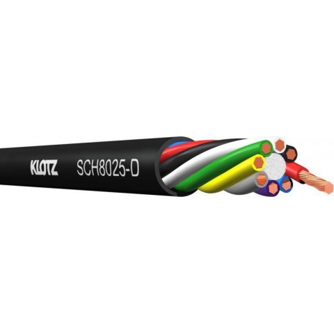 Klotz multicore hangfalkábel - LHC 8 x 2,5 mm² - FRNC - DCA - 1m
