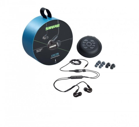 SHURE Fülhallgató kábelbe épített vezérlés és mikrofon RMCE-UNI 3,5mm jack fekete kerek doboz