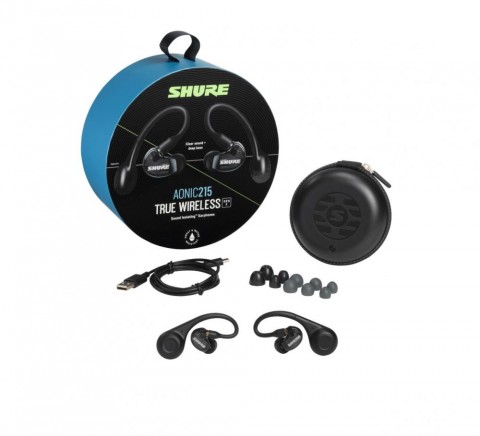SHURE AONIC 215 Fülhallgató vezeték nélküli Bluetooth 5.0 (TW2) fekete
