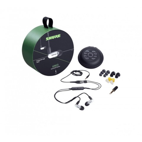 SHURE AONIC3 fülhallgató kábelbe épített vezérlés és mikrofon RMCE-UNI 3,5mm jack fehér