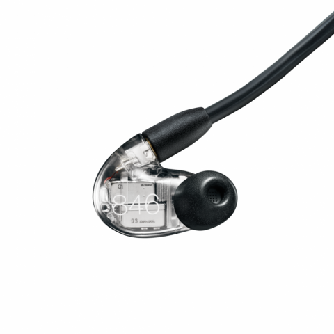 SHURE Négy driveres fülhallgató vezérlés és mikrofon cserélhető kábel 3,5mm jack átlátszó Gen.2