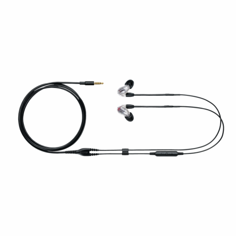 SHURE Négy driveres fülhallgató vezérlés és mikrofon cserélhető kábel 3,5mm jack átlátszó Gen.2