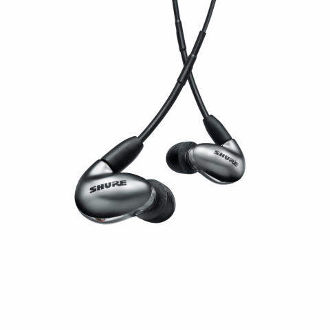 SHURE Négy driveres fülhallgató vezérlés és mikrofon cserélhető kábel 3,5mm jack grafit Gen.2