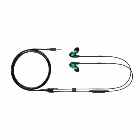 SHURE Négy driveres fülhallgató vezérlés és mikrofon cserélhető kábel 3,5mm jack zöld Gen.2