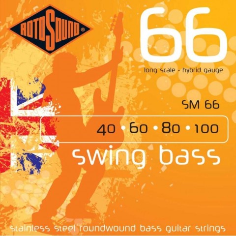 Rotosound Basszusgitár húrkészlet rozsdamentes acél hybrid 40 60 80 100