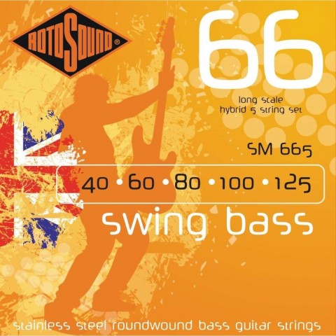 Rotosound Basszusgitár húrkészlet rozsdamentes acél 5 húr 40 60 80 100 125