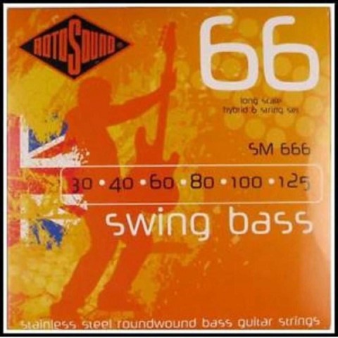 Rotosound Basszusgitár húrkészlet rozsdamentes acél 6 húr 30 40 60 80 100 125