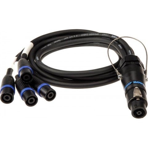 Klotz SPUTNIK TOP és SUB hangszóró adapter speakON 8p mama - 4 x speakON 4p papa - 5m