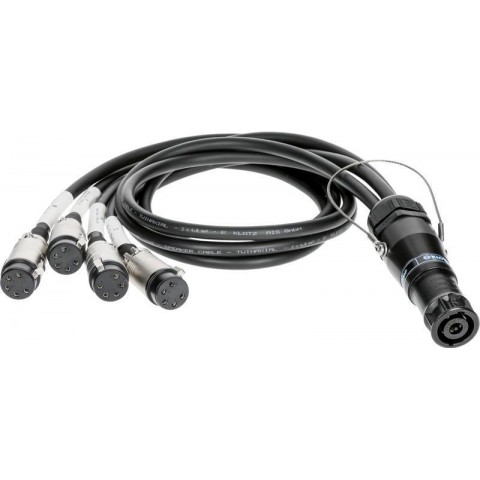 Klotz SPUTNIK TOP és SUB hangszóró adapter speakON 8p papa - 4 x EP 5p mama - 5m