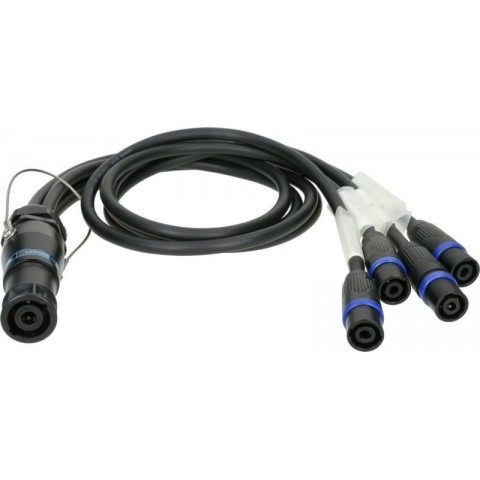 Klotz SPUTNIK TOP és SUB hangszóró adapter speakON 8p papa - 4 x speakON 4p papa - 1m