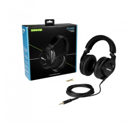 SHURE Professzionális fejhallgató (tartozék 3,5-6,3mm jack átalakító) egyenes kábellel