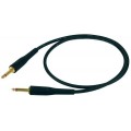 PROEL Hangszerkábel, 5 m, fekete, 2x 6,3 mm S290 mono jack dugó (gumival borított), HPC110 kábel