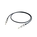 PROEL Hangszerkábel, 5 m, fekete, 2x 6,3 mm S2CPRO mono jack dugó (nikkelezett fémház), HPC110 kábel