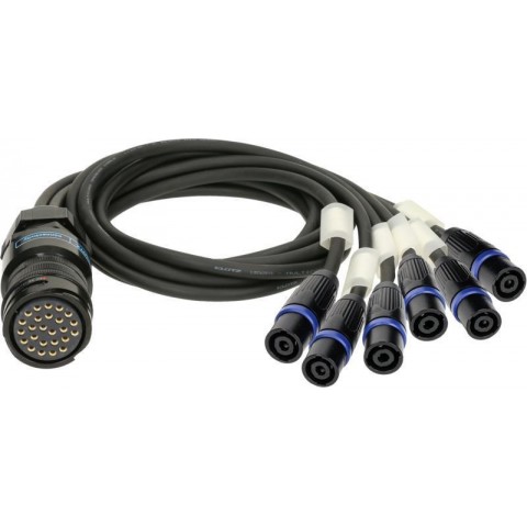 Klotz SPUTNIK d&b hangszóróadapter PA-COM® 25p mama - 6 x speakON 4p papa - 1m