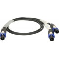 Klotz SPUTNIK TOP és SUB hangszóró adapter speakON 4p mama - 2 x speakON 4p mama - 1m