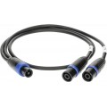 Klotz SPUTNIK TOP és SUB hangszóró adapter speakON 4p mama - 2 x speakON 4p papa - 0,6m