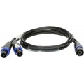 Klotz SPUTNIK TOP és SUB hangszóró adapter speakON 4p papa - 2 x speakON 4p mama - 1,5m