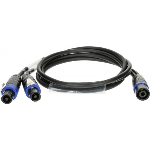 Klotz SPUTNIK TOP és SUB hangszóró adapter speakON 4p papa - 2 x speakON 4p mama - 1,5m