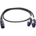 Klotz SPUTNIK TOP és SUB hangszóró adapter speakON 4p papa - 2 x speakON 4p mama